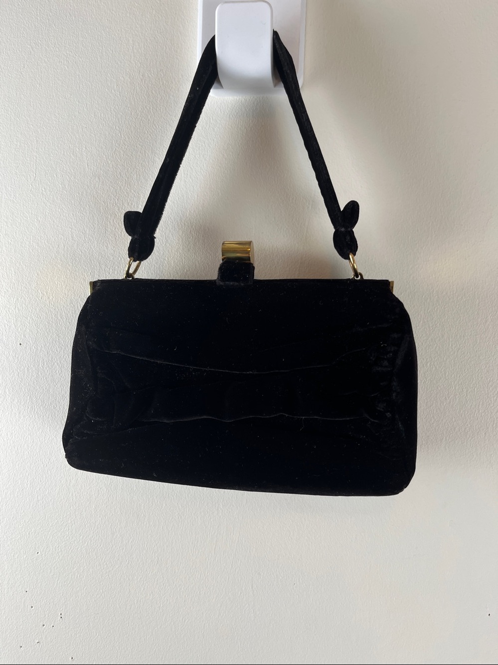 Vintage 1950 Ingber & Co. Black Velvet Evening Bag